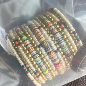 Spunky soul, bohemian multicolored cuff bracelet